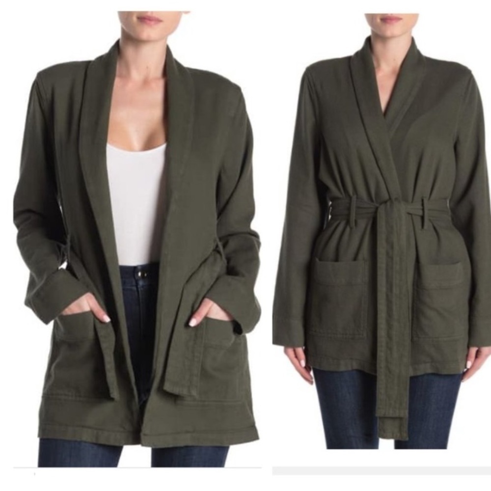 Good American - The Wrap Belted Jacket size 0